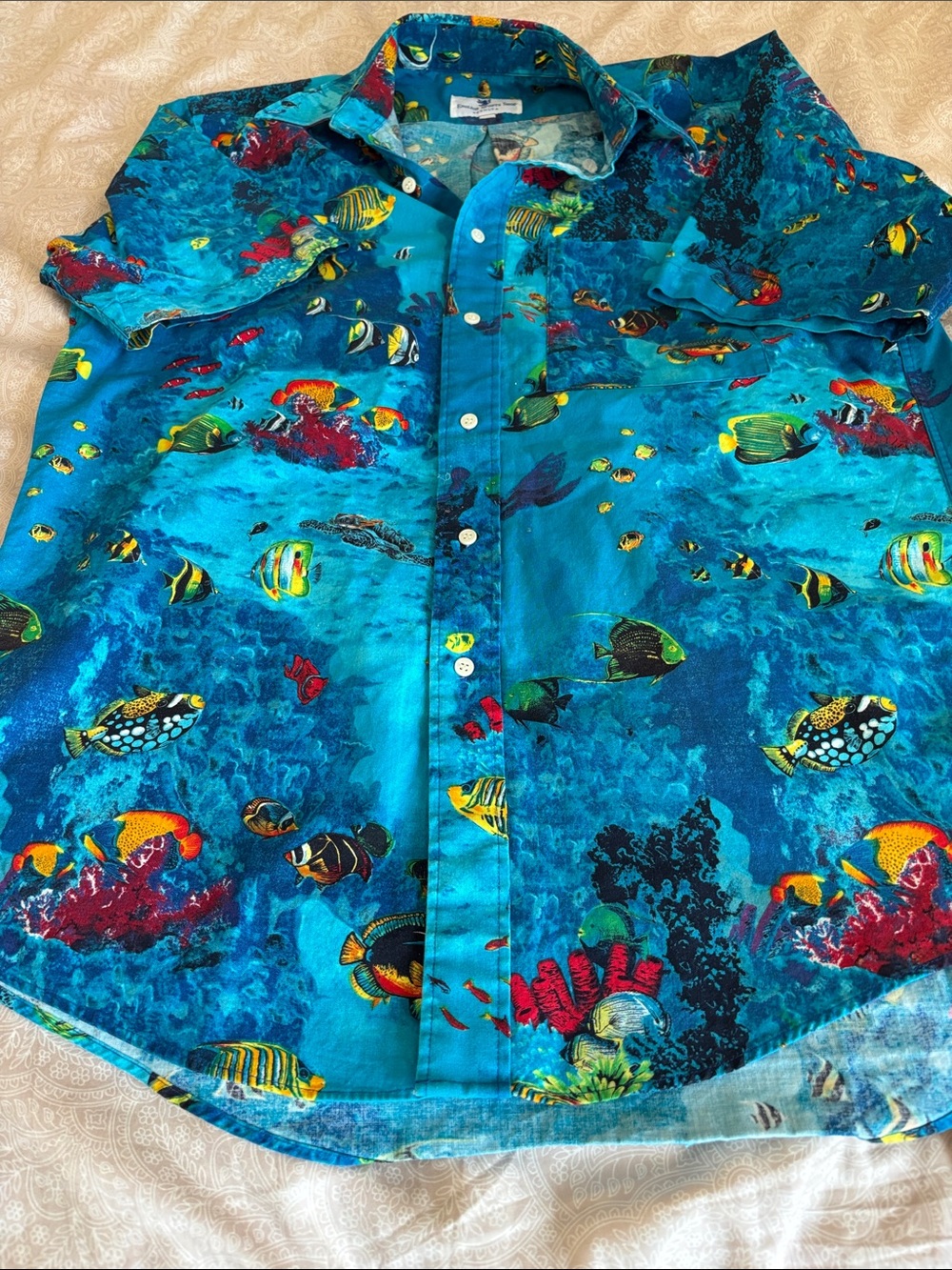 English Sports Shop Hawaiian Print Button-Up Shirt
